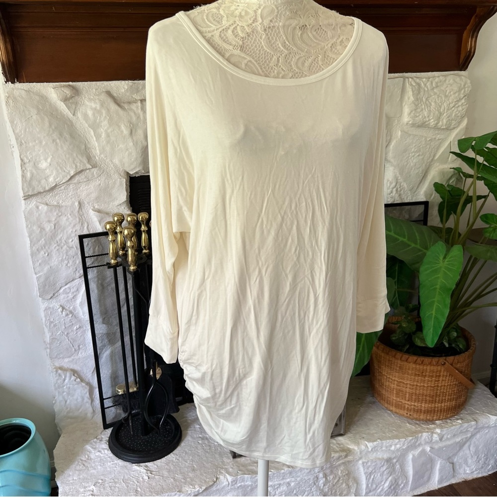 Zenana Premium tunic top cream/off white women’s size xl